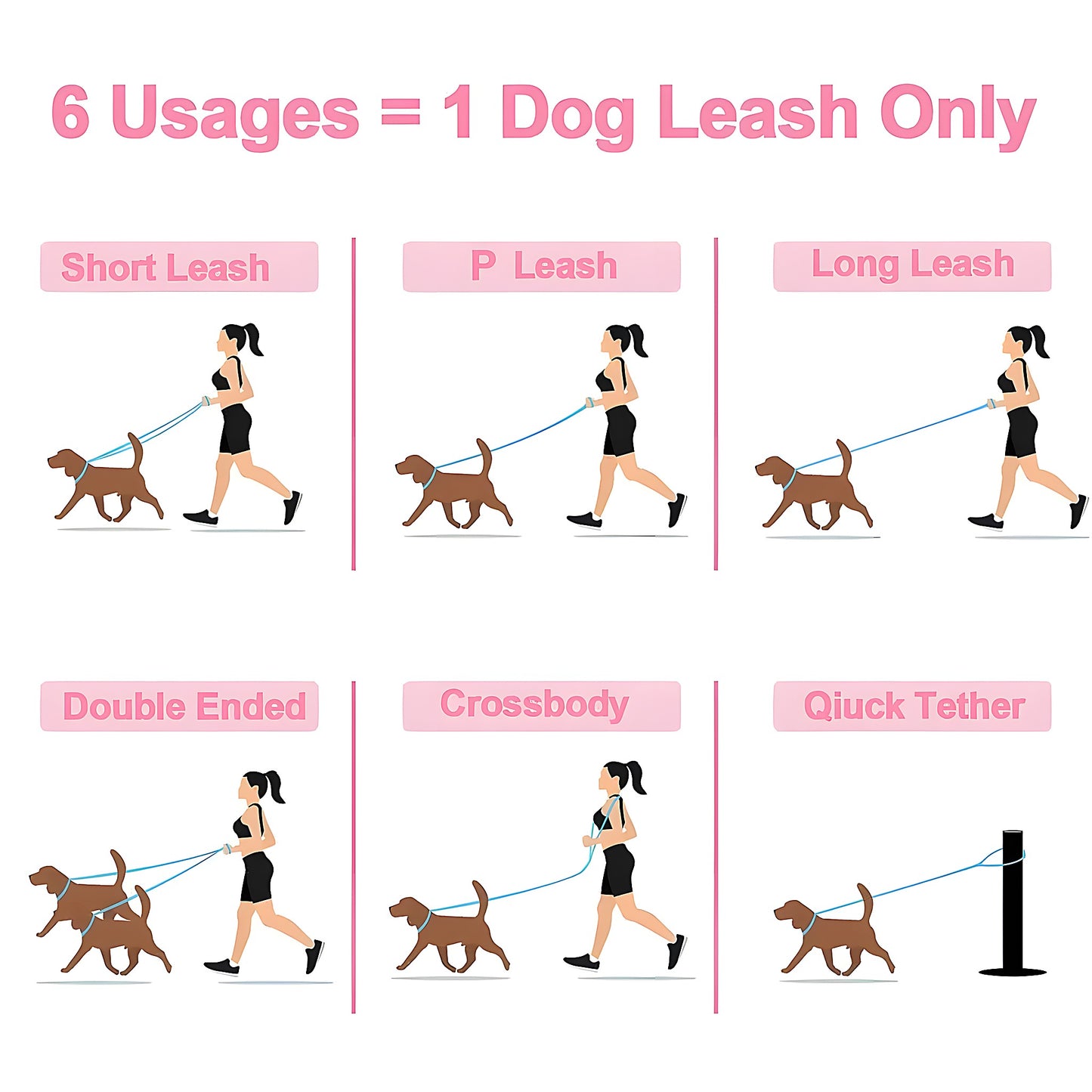 Leren Handsfree Hondenriem - Willow & Wags