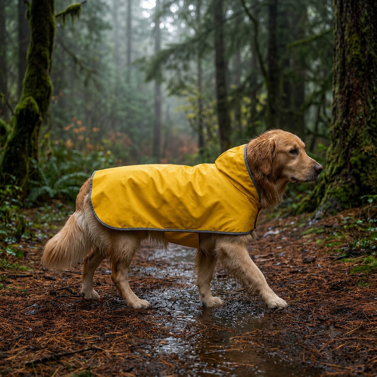 Pets Tale™ Omkeerbare Honden Regenjas met Reflecterende Details - Willow & Wags