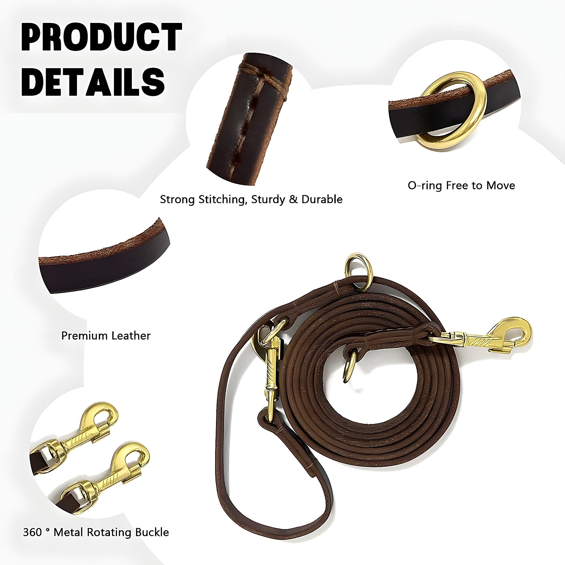 Leren Handsfree Hondenriem - Willow & Wags