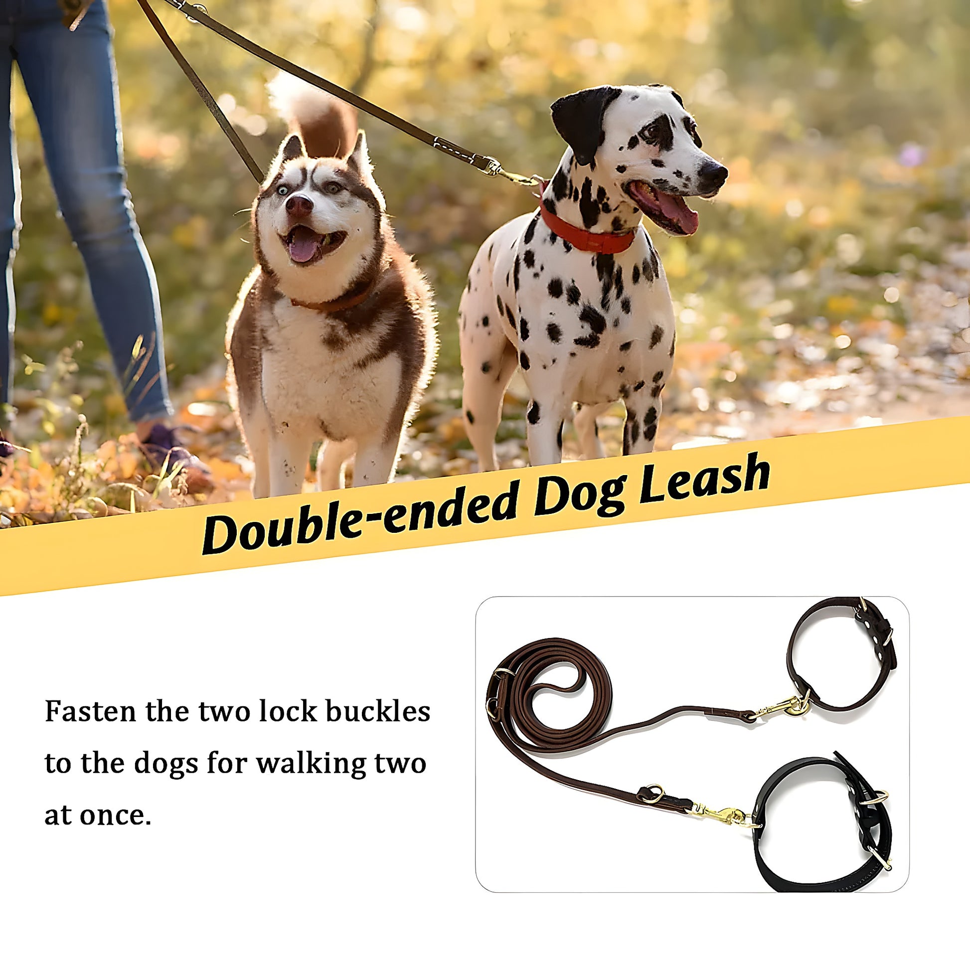 Leren Handsfree Hondenriem - Willow & Wags