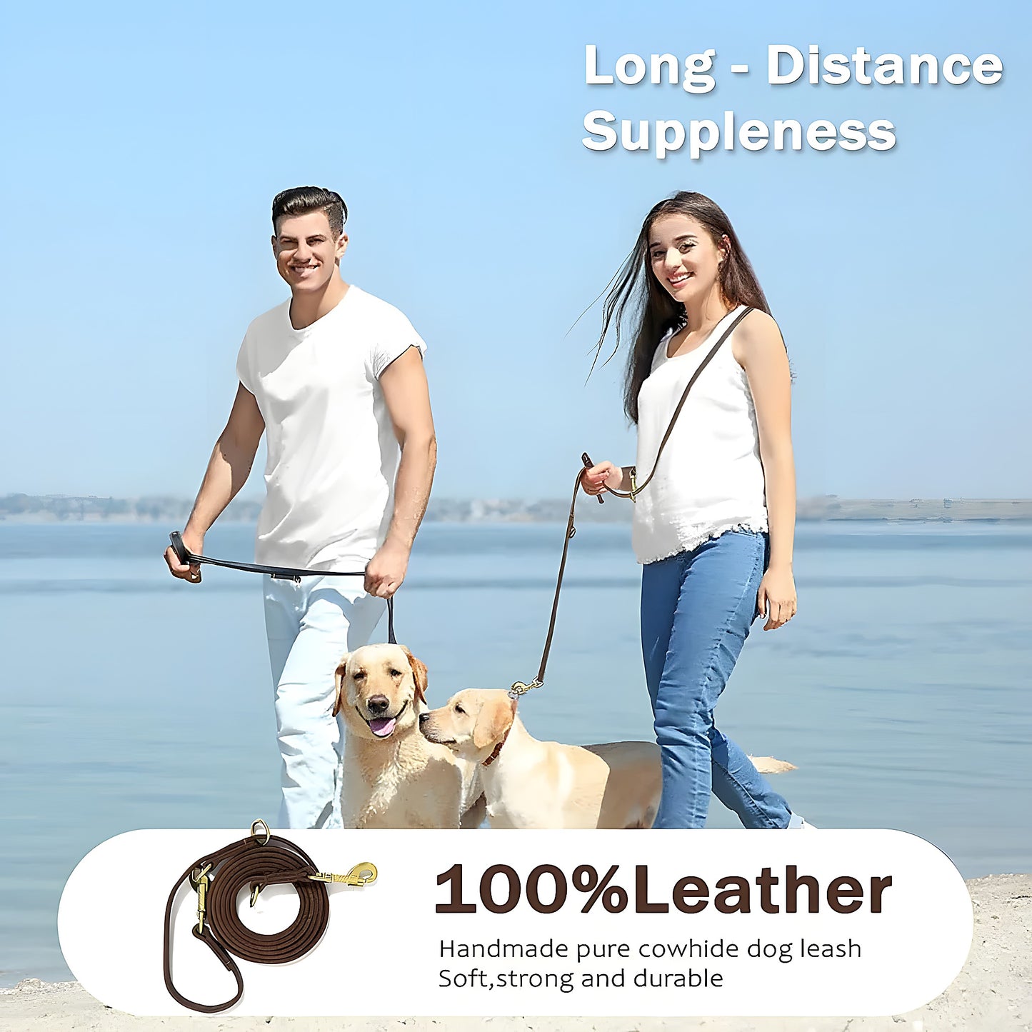 Leren Handsfree Hondenriem - Willow & Wags