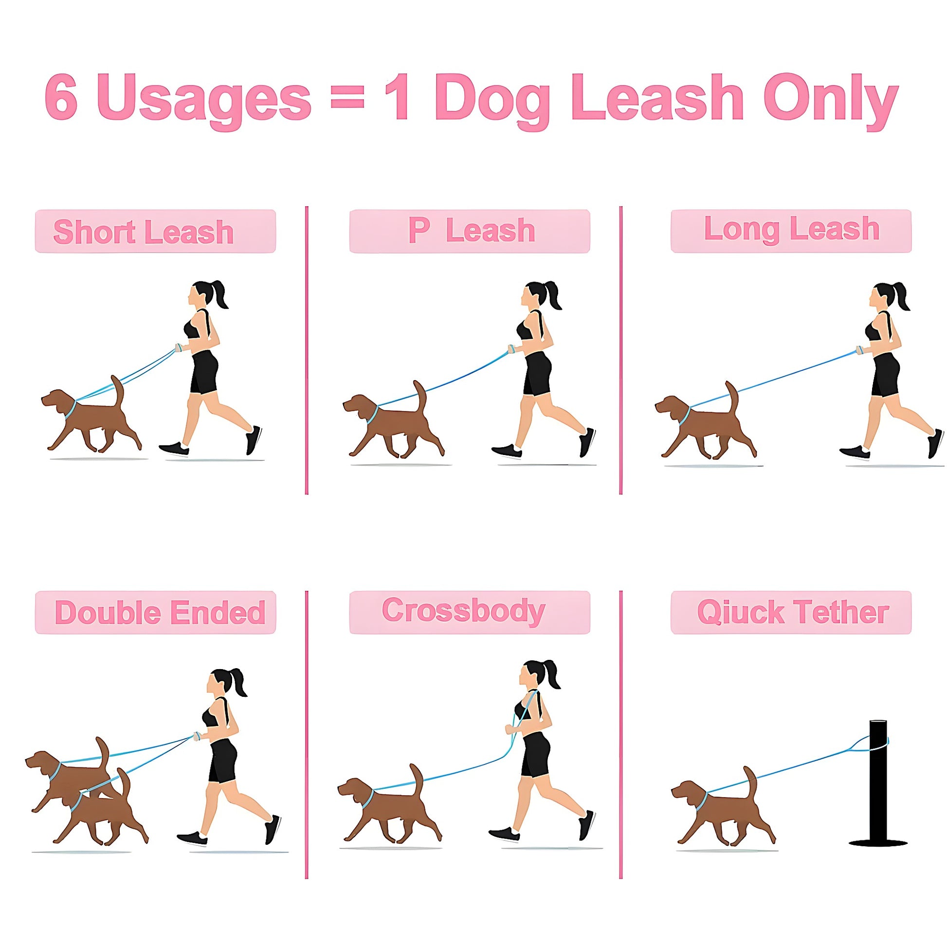 Leren Handsfree Hondenriem - Willow & Wags