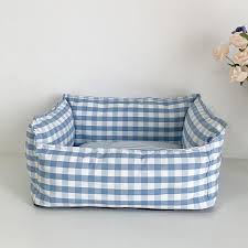 Willow & Wags™ Luxe Hondensofa met Ruitpatroon