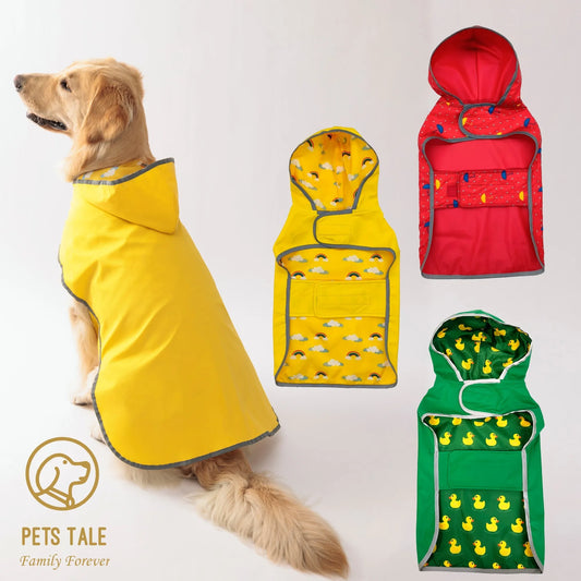 Pets Tale™ Omkeerbare Honden Regenjas met Reflecterende Details - Willow & Wags