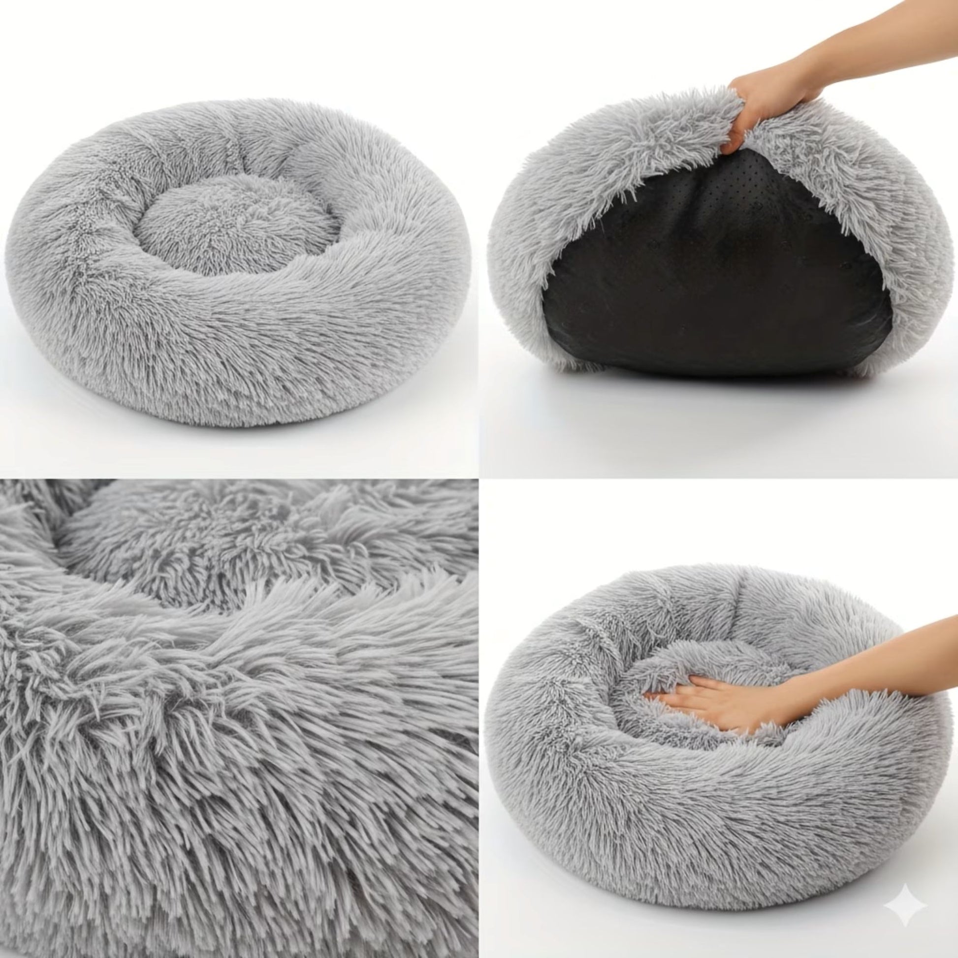 Donut Rond Hondenbed met Zachte Pluche - Willow & Wags