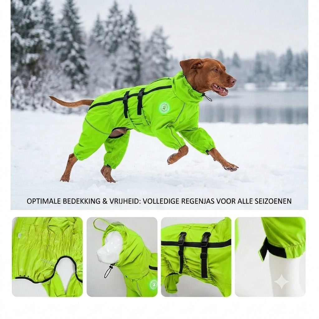 Waterdicht Honden Regenpak met Volledige Bescherming