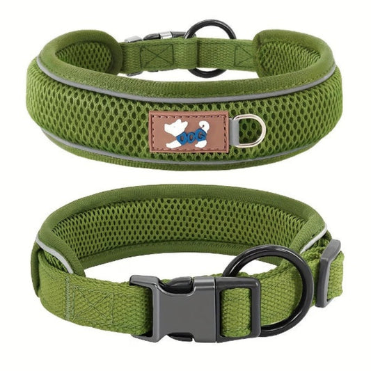 Reflecterende Hondenhalsband met Zachte Mesh Voering - Willow & Wags