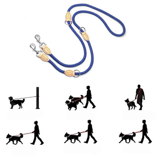 Willow & Wags™ Multifunctionele Dubbele Hondenriem
