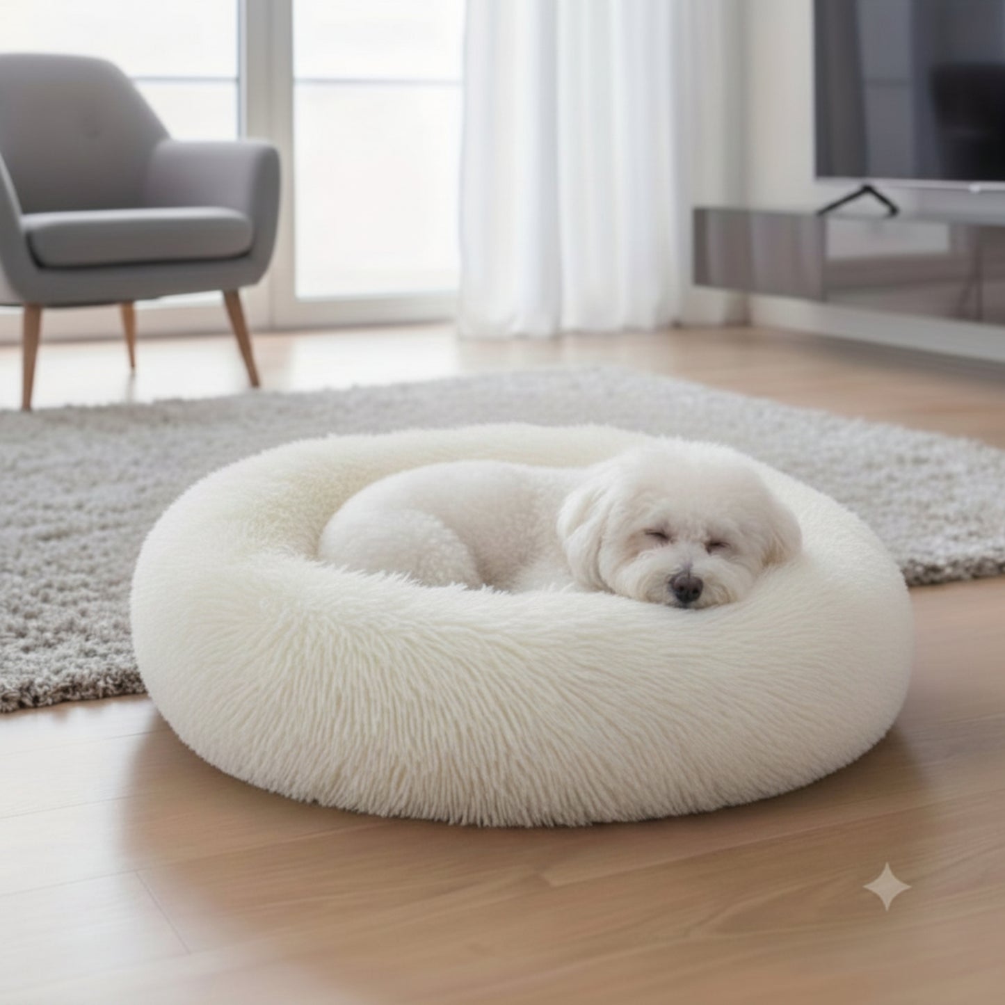 Donut Rond Hondenbed met Zachte Pluche - Willow & Wags