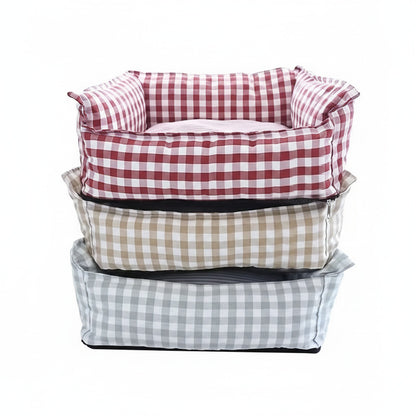 Willow & Wags™ Luxe Hondensofa met Ruitpatroon