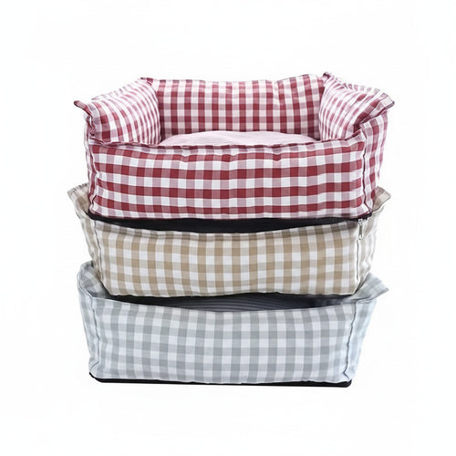 Willow & Wags™ Luxe Hondensofa met Ruitpatroon